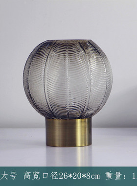 【新品】北欧风极简软装水培玻璃客厅简约风样板间花器插花瓶摆件