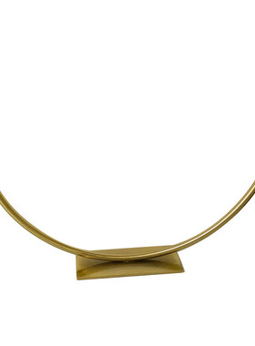 北欧轻奢玄关几何半圆形铁艺摆件样板房售楼处客厅创意工艺品摆设