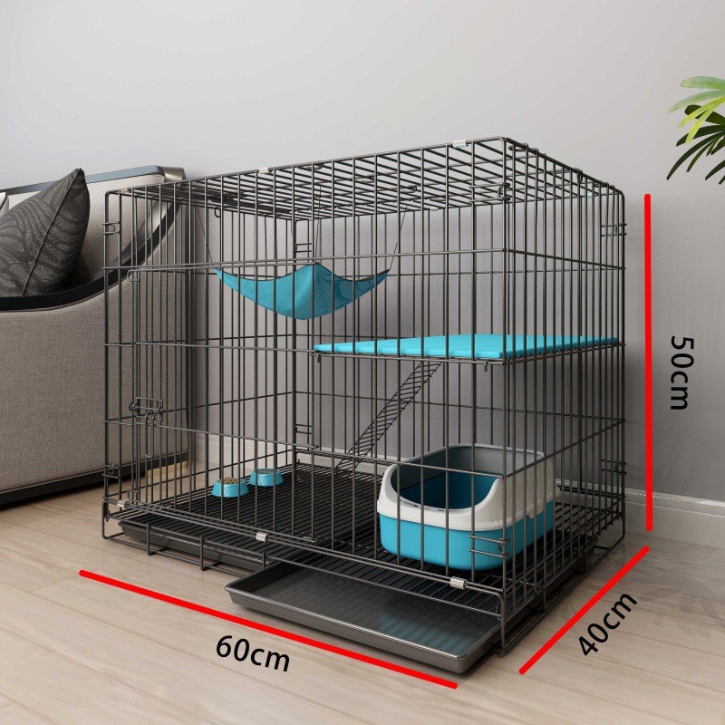 猫笼家用室内超大自由空间带厕所一体可折叠便捷外出二三层猫别墅 - 图2