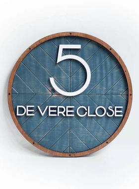 木质门牌门牌号个性家用门牌民宿小木屋牌号