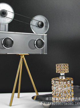 热销轻奢水晶样板房摆件放映机售楼部别墅客厅民宿酒店大厅前台工