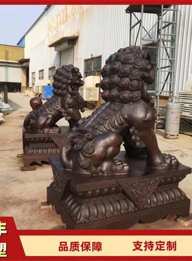 热销故宫狮铸铜狮子雕塑动物雕塑别墅庭院门口铜狮子雕塑