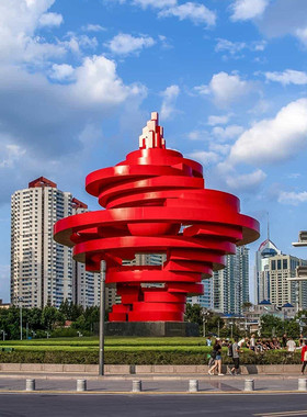 大型不锈钢雕塑厂家户外广场景观现代创意发光雕塑金属造型装置