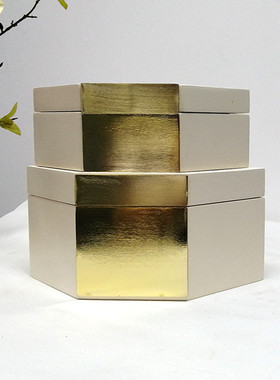 热销样板房装饰盒新中式桌面首饰盒创意摆件衣帽间家居装饰品现代