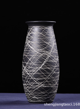 热销陶瓷花瓶_简约创意陶瓷花瓶三件套陶瓷花瓶家居装饰手绘陶瓷