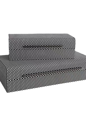 新中式样板房装饰首饰盒衣帽间梳妆台装饰摆件盒套装现代简约北欧