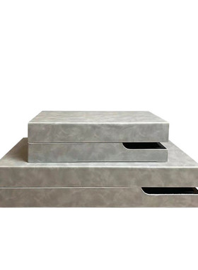 现代简约软装创意开口装饰盒衣帽间梳妆台收纳盒家居样板房摆件