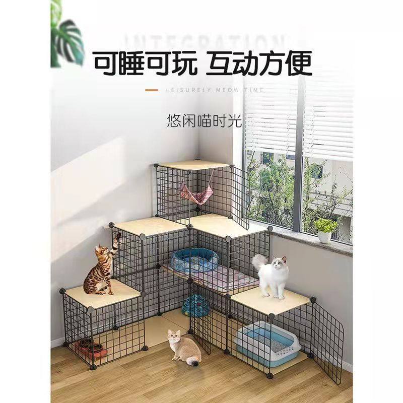 猫笼子超大自由空间猫笼别墅家用室内猫舍带厕所三层小型猫屋猫窝,淘宝优惠券,粉丝福利购,淘宝优惠卷