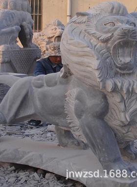 辽宁看门石头狮子多少钱一对吉林大门口石狮子哪里买