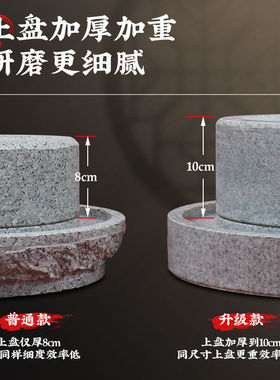 热销石磨手工石磨盘小石磨手推小型青石老石磨家用家用迷你手动豆