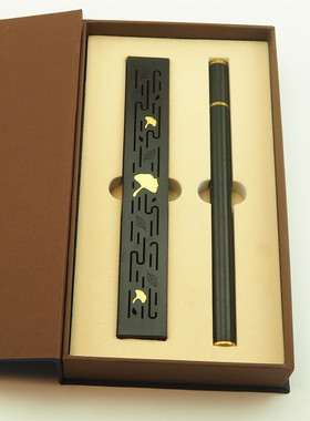 古风堂紫光檀木批发黄铜2件套卧香盒香筒带香插套装香具香炉镶嵌