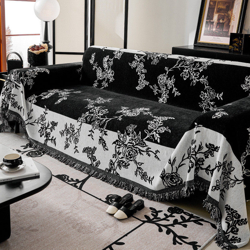 沙发巾高级感ins风雪尼尔四季通用耐磨防滑全包沙发套防尘罩套垫,淘宝优惠券,粉丝福利购,淘宝优惠卷
