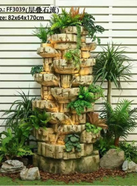 水景加湿器循环落地喷泉客厅流水玄关欧式摆件轻奢才装饰品招现代