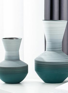 热销现代简约客厅陶瓷花瓶摆件电视柜酒柜插花花器摆设客厅玄关装