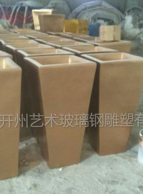 热销户外创意玻璃钢花盆雕塑商场景观园林异形花瓶酒店摆件落地美