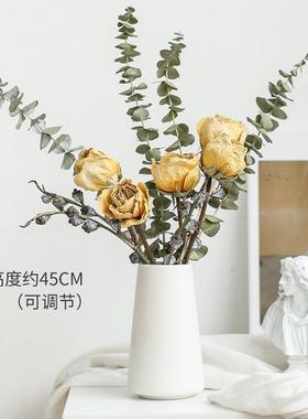 北欧简约轻奢干花花瓶创意客厅电视柜餐桌陶瓷插花家居装饰品摆件