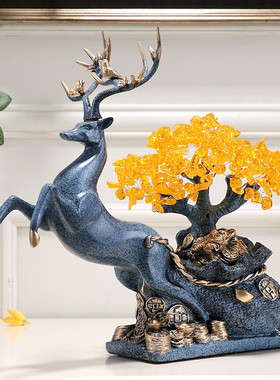 创意树脂工艺品鹿酒架现代北欧电视柜酒柜玄关家居装饰品摆件礼品