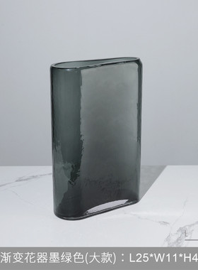 客厅透明玻璃水培花瓶插花花器样板间家居现代简约卧室餐桌摆件