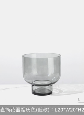 现代客厅家居玻璃水培花瓶摆件简约插花器透明样板房间桌面装饰品