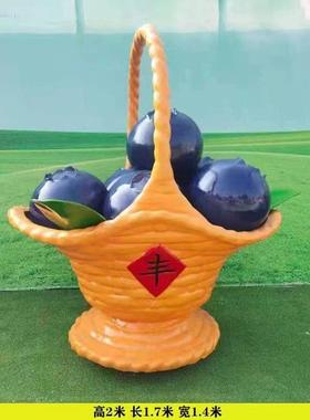 热销水果蔬菜雕塑户外仿真南瓜辣椒番茄白菜丰收节篮农庄果果园大