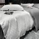 Hot-selling simple style double-sided cool ice silk bedding four-piece set wash silk light luxury Nordic style quilt cover many bed sheets