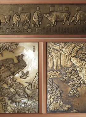 壁画铜浮雕厂家定制校园古代人物文化墙公司仿铜锻铜背景墙