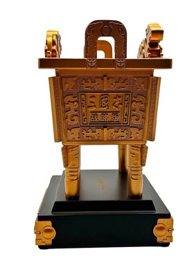 财富鼎铜鼎摆件定制聚宝方鼎家居摆件铜诚信商务礼品鼎铜香炉