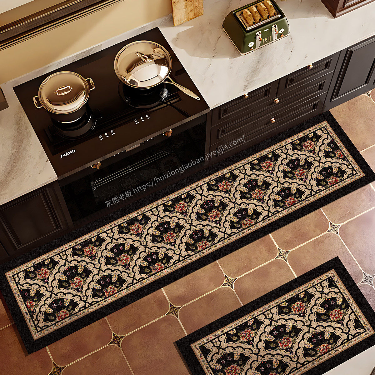 弥赛尔厨房地垫防油防滑长条皮革吸水垫可擦免洗耐脏脚垫家用地毯,淘宝优惠券,粉丝福利购,淘宝优惠卷