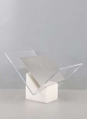 亚克力轻奢工艺品摆件大理石底座金属北欧书架家居软装饰品批发