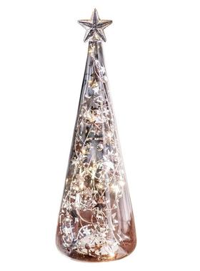 1vpr玻璃圣诞树装饰灯桌面摆件灯闪亮发光小夜灯商场橱窗场景布置