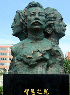 热销铸铜人物校园摆件雕塑学生读书铜像学校公园广场景观看书