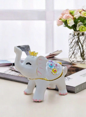 新居创意铝合金客厅电视柜酒柜轻奢招财装饰品乔迁大象摆件装饰品