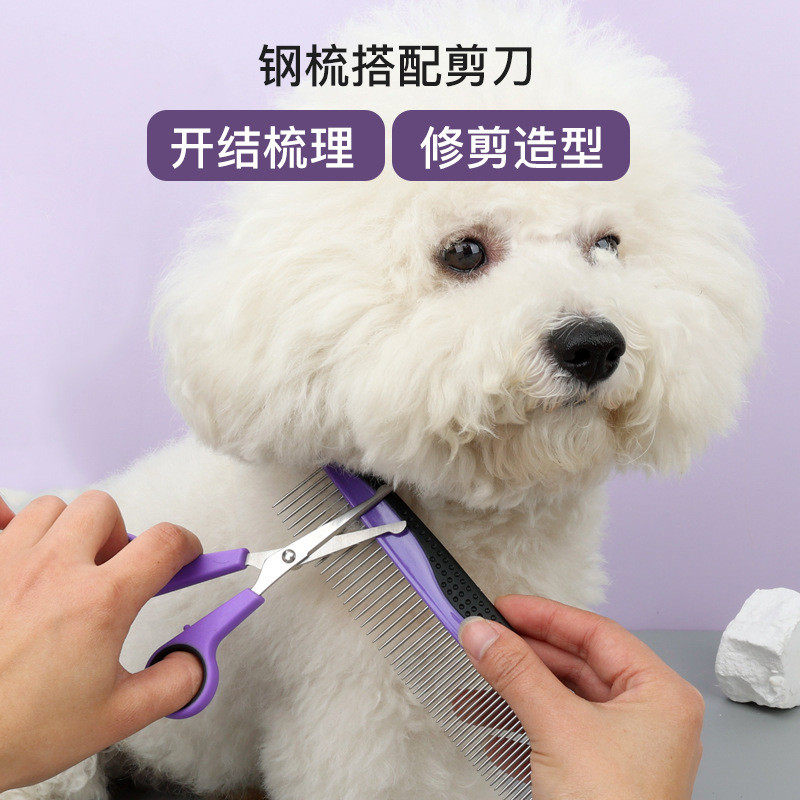 宠物用品宠物清洁套装美容按键梳指甲钳锉刀美发剪刀美发排梳,淘宝优惠券,粉丝福利购,淘宝优惠卷
