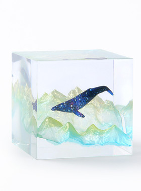 古代山海经神话创意现代抽象透明树脂工艺品客厅摆件潮玩家居饰品