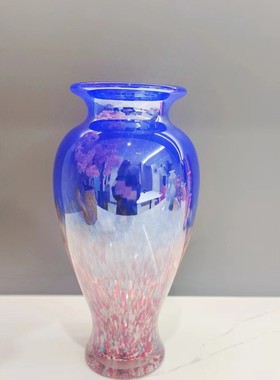 热销新国风高档实用插花琉璃花瓶彩色琉璃水培纯手工花器家居装饰