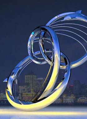 大型广场公园通用抽象户外不锈钢镜面雕塑室外园林不锈钢雕塑