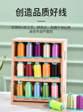 实木缝纫线架放宝塔线玉线麻线水晶墙壁家用毛线挂钩式收纳线轴架