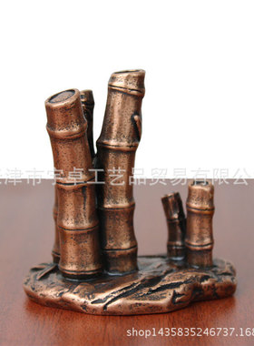 热销宇卓竹子纯铜竹子紫铜铜器工艺品摆件