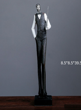 创意桌球人物摆件家居客厅桌面办公室酒店软装装饰创意家居工艺品