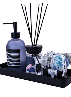 样板房卫生间浴室柜摆件洗手台洗漱套装托盘香薰饰品民宿公寓软装