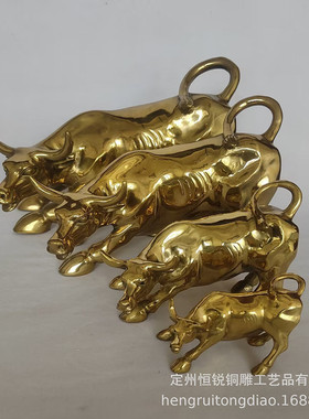 热销厂家供应华尔街牛摆件牛装饰品铜办公室旺市牛铜牛摆件