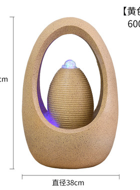 欧式落地招财加湿器客厅办公室内招财假山流水喷泉摆件水景装饰品