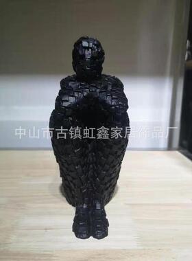 现代简约意式创意马赛克人软装客厅办公室书柜桌面摆件饰品