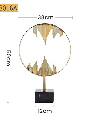 欧式家居摆件精美倒影工艺品样板房摆件摆件铁艺电镀拉丝防锈摆件