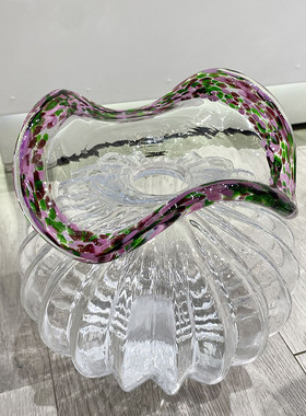 现代水培琉璃花瓶客厅插花轻奢透明玻璃花器玄关摆件软装饰瓶