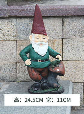 矮人小花园摆件树脂工艺品卡通雕像送老外圣诞节老人礼品摆件
