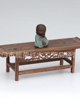 红木工艺品明清微型微缩小家具神台鸡翅木琴桌条案小模型摆件供桌