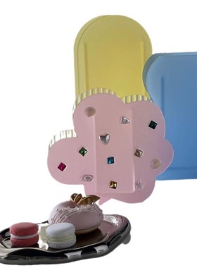 春夏贝壳花朵宝石浮花园花器高级感插花瓶绿植亚克力磨砂质感水培