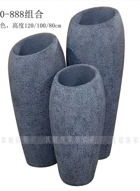 园林现代几何艺术玻璃钢花盆落地大花瓶客厅厂家酒店售楼部商场