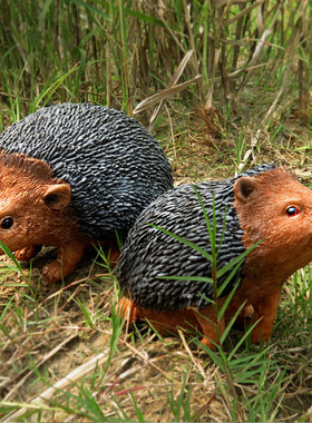 热销树脂仿真刺猬动物雕塑创意公园园林刺猬装饰摆件绿地动物雕塑